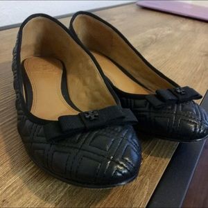 Tory Burch Black Flats